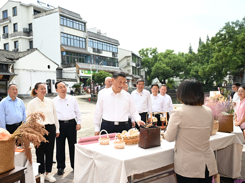 2023年9月20日，習(xí)近平在金華市義烏市后宅街道李祖村考察。