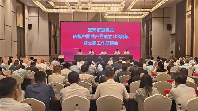 宝鸡市直机关召开庆祝中国共产党成立103周年暨党建工作座谈会  