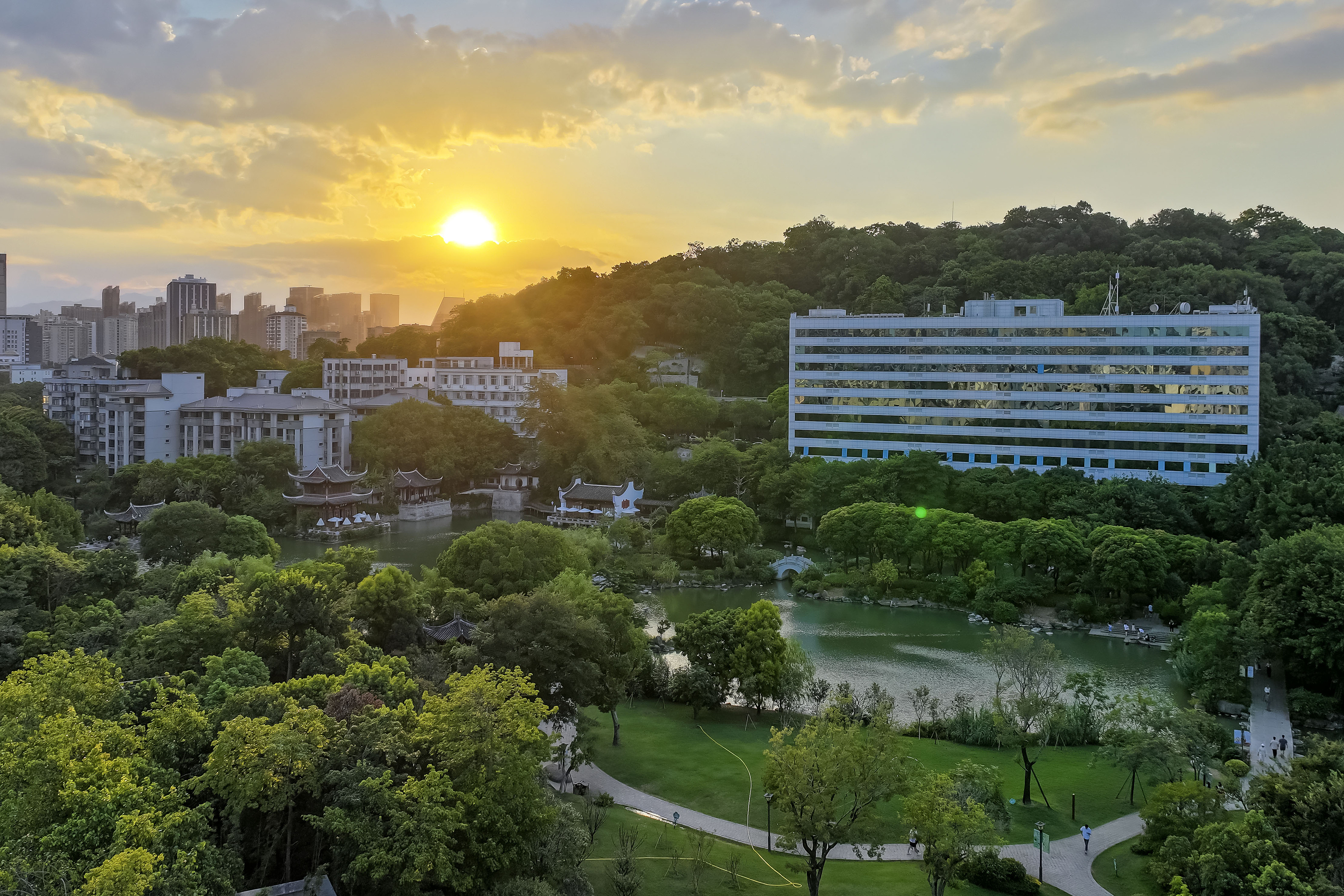 2024年7月17日，福州市鼓樓區(qū)黎明湖生態(tài)濕地公園。