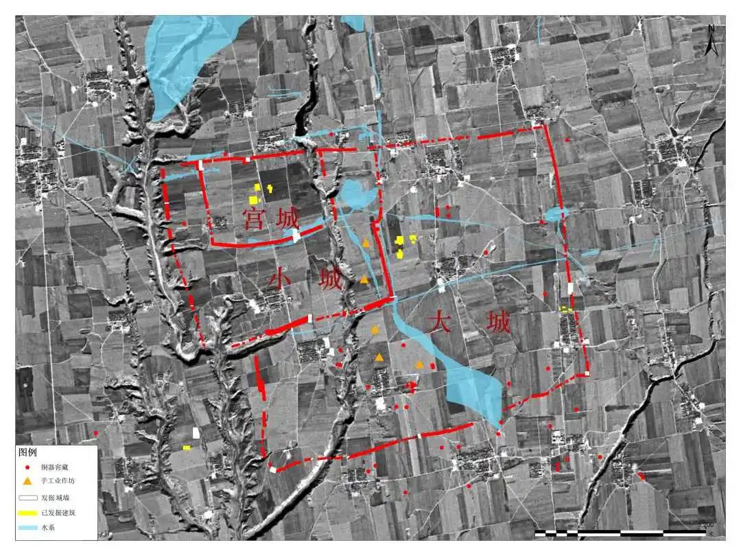 周原遺址三座城垣。陜西省文物局供圖